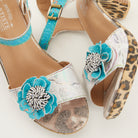 L'Artiste L'ARTISTE WILDCAT SANDALS sandal in ice multi with handcrafted leather design