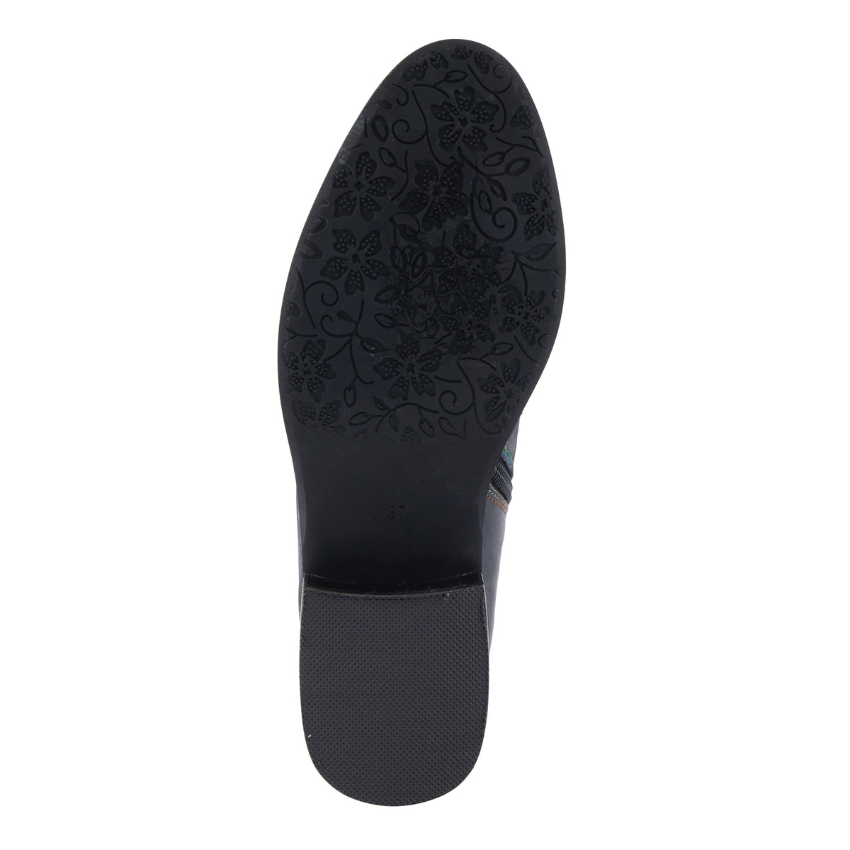 L'Artiste L'ARTISTE XENIA BOOTIE boot in black multi with handcrafted leather design