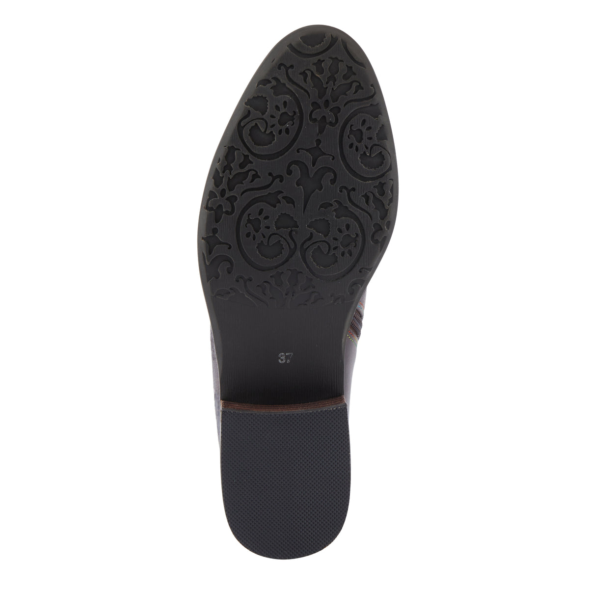 L'Artiste L'ARTISTE XENIA BOOTIE boot in chocolate multi with handcrafted leather design