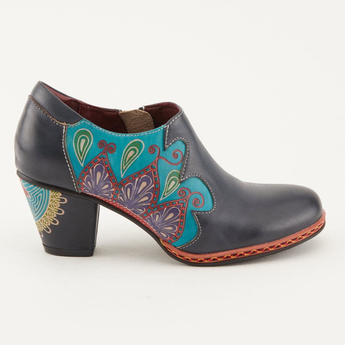 L'Artiste L'ARTISTE ZAMI SHOES shoe in red with handcrafted leather design