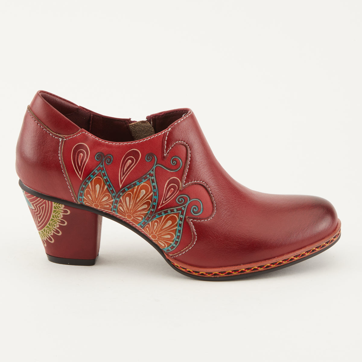 L'Artiste L'ARTISTE ZAMI SHOES shoe in red with handcrafted leather design