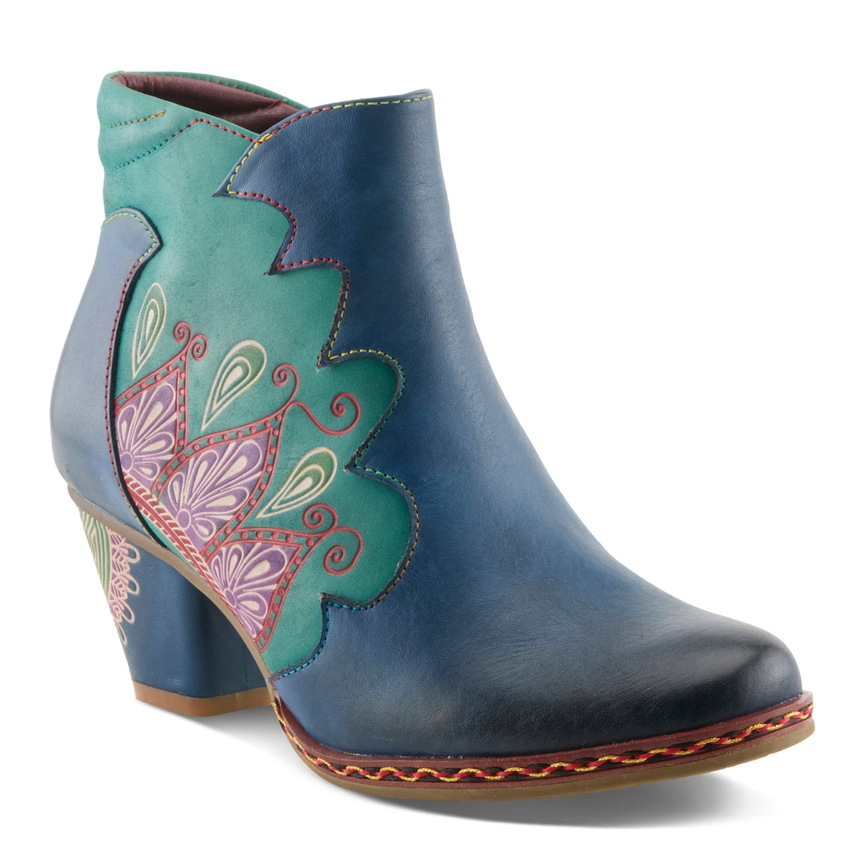 L'Artiste L'ARTISTE ZAMIHI BOOTS boot in blue with handcrafted leather design