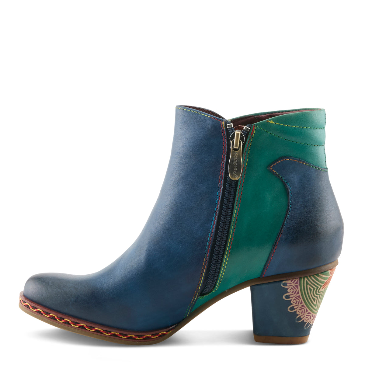 L'Artiste L'ARTISTE ZAMIHI BOOTS boot in blue with handcrafted leather design