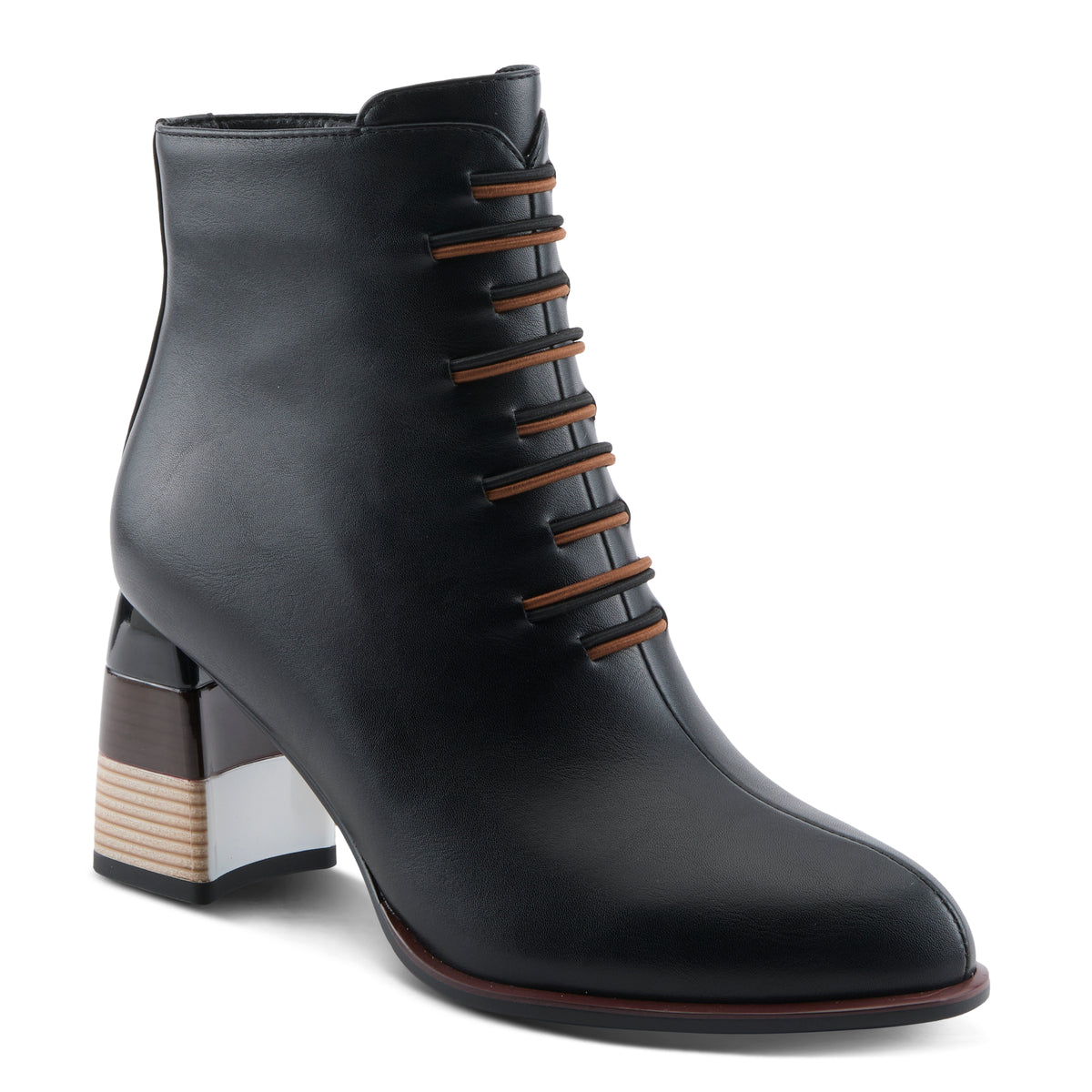 Azura Zontal women's boot in beige with faux leather upper and zipper detail