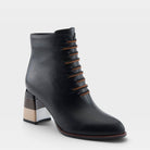 Azura Zontal women's boot in beige with faux leather upper and zipper detail