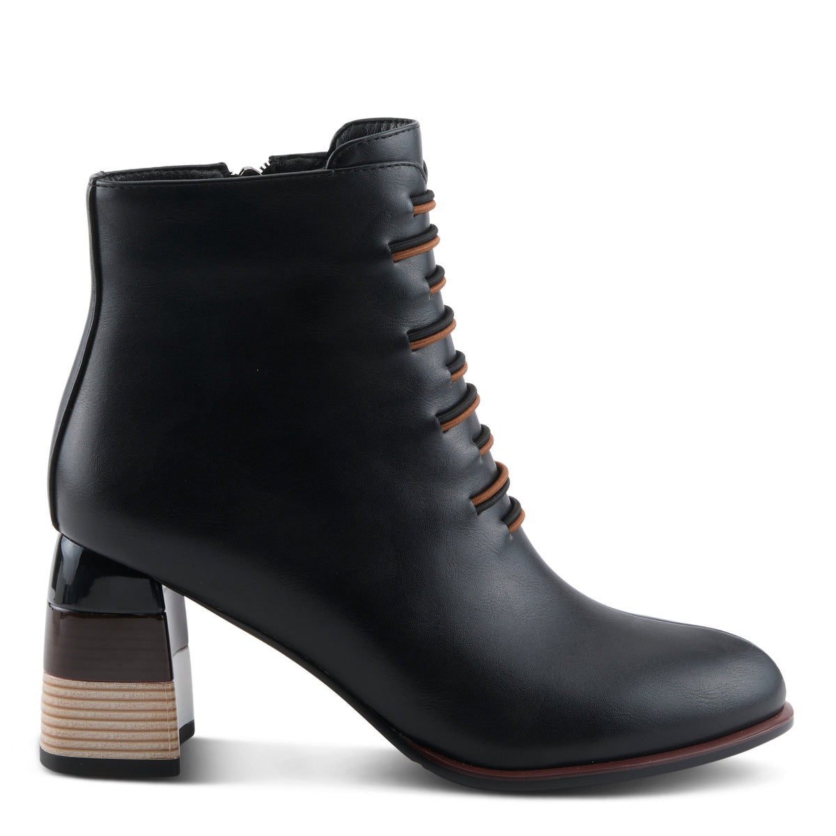 Azura Zontal women's boot in beige with faux leather upper and zipper detail