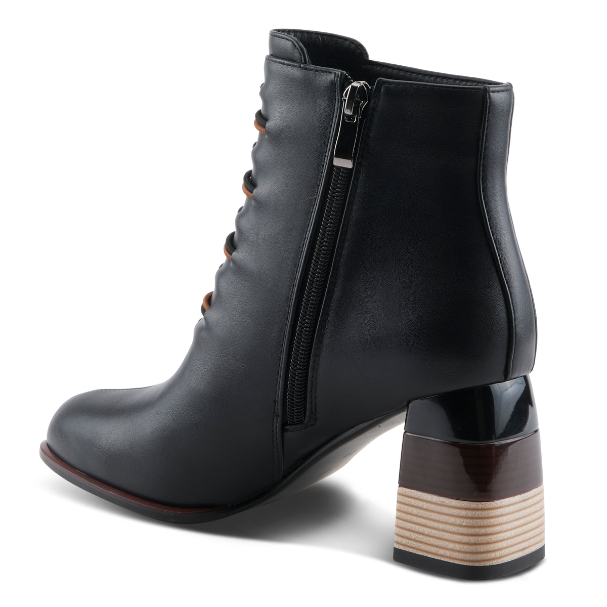 Azura Zontal women's boot in beige with faux leather upper and zipper detail