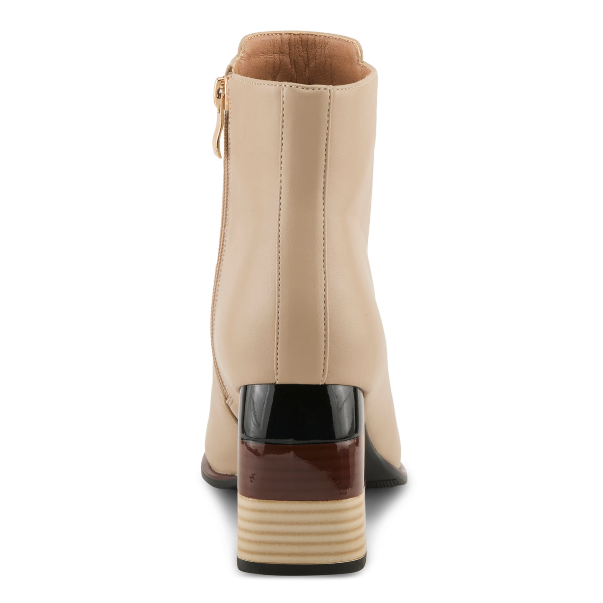 Azura Zontal women's boot in black with faux leather upper and zipper detail