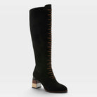Azura Zontalhi women's boot in black with suede upper and zipper detail