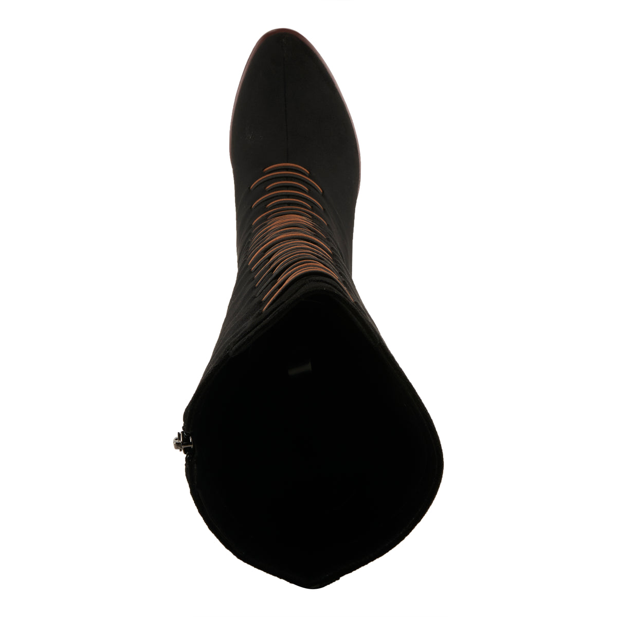 Azura Zontalhi women's boot in black with suede upper and zipper detail