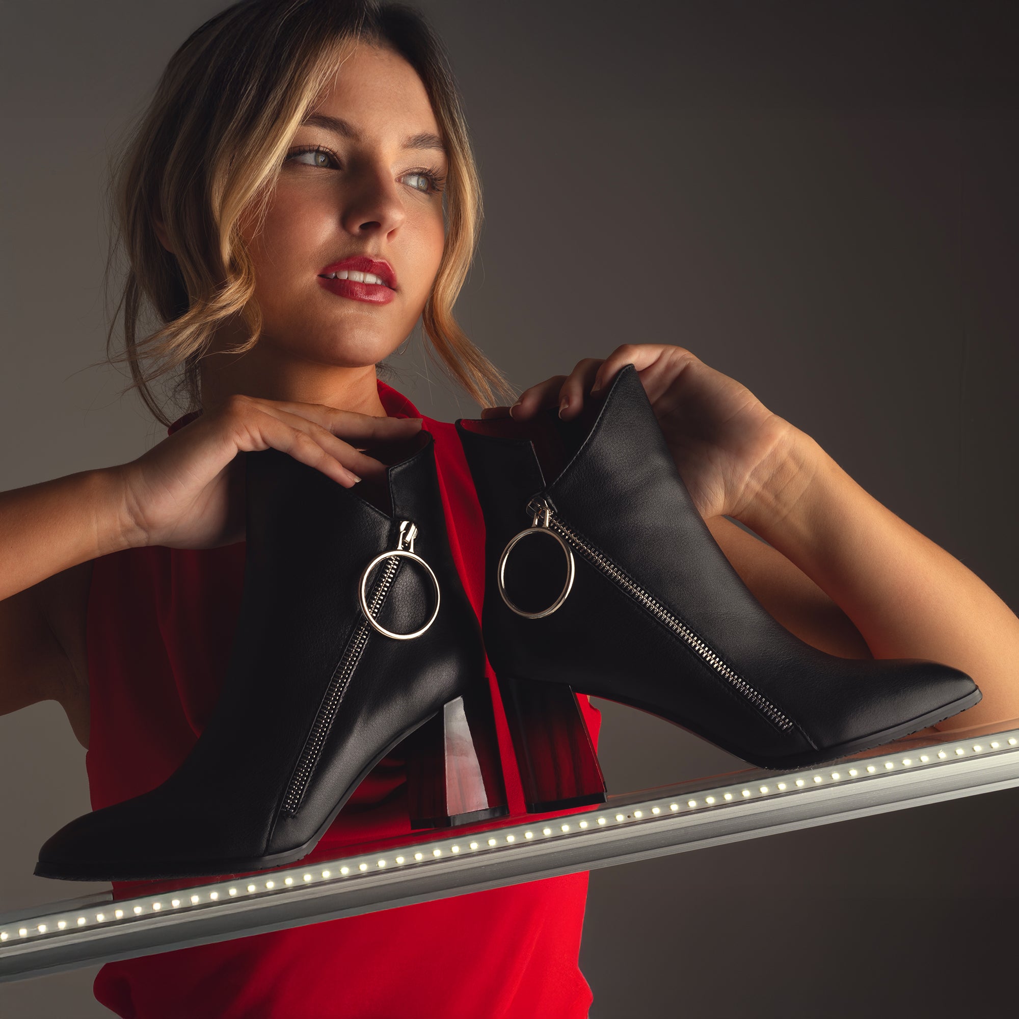 Azura Fabulosa Boots: Striated Heels Boots – Spring Step Shoes