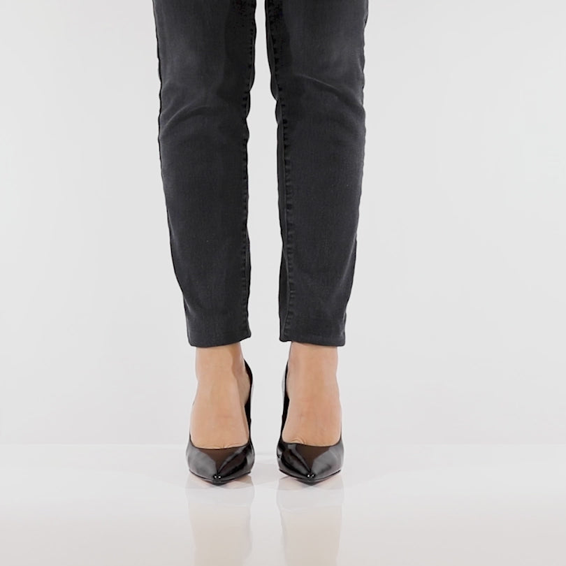 靴 GIUNON 2way pointed toe pumps ANTONIA-II-MP7527B-BLKLEA-