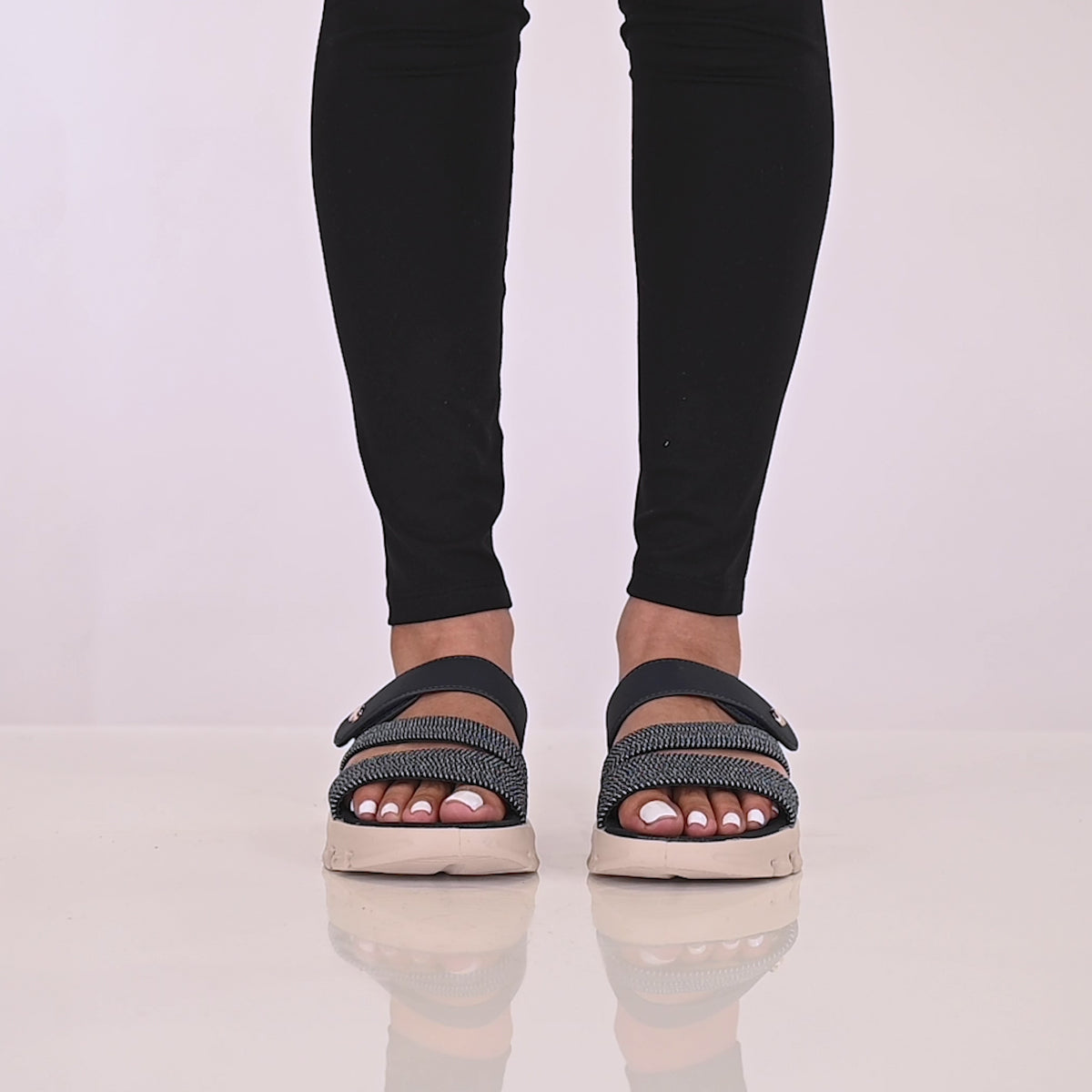 Flexus FLEXUS GALVANESA SANDALS sandal in navy with flexible sole