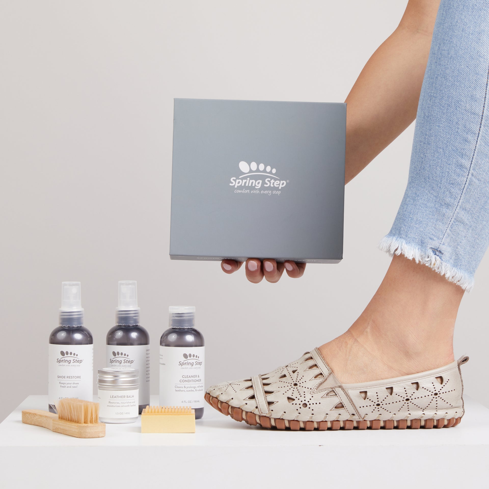 Shoe Care Kit: Cleaner, Polish, Conditioner – Spring Step Shoes