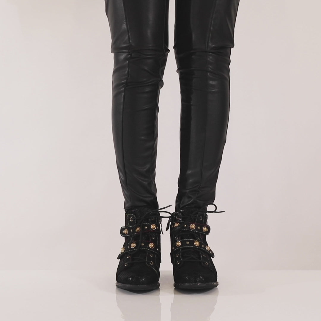 L`artiste Chrissy Lace Up Booties – Spring Step Shoes