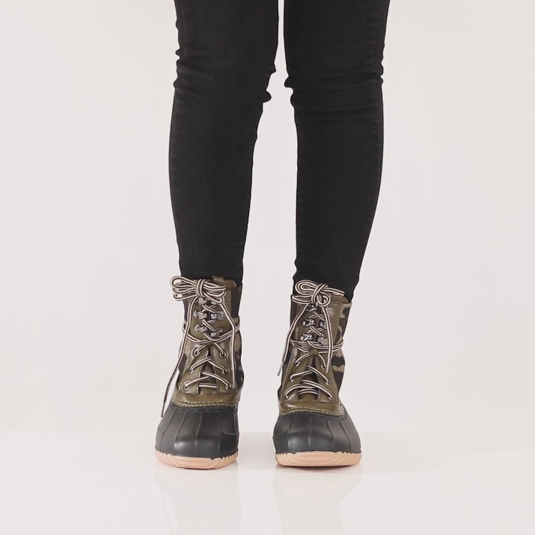 stylish duck boots