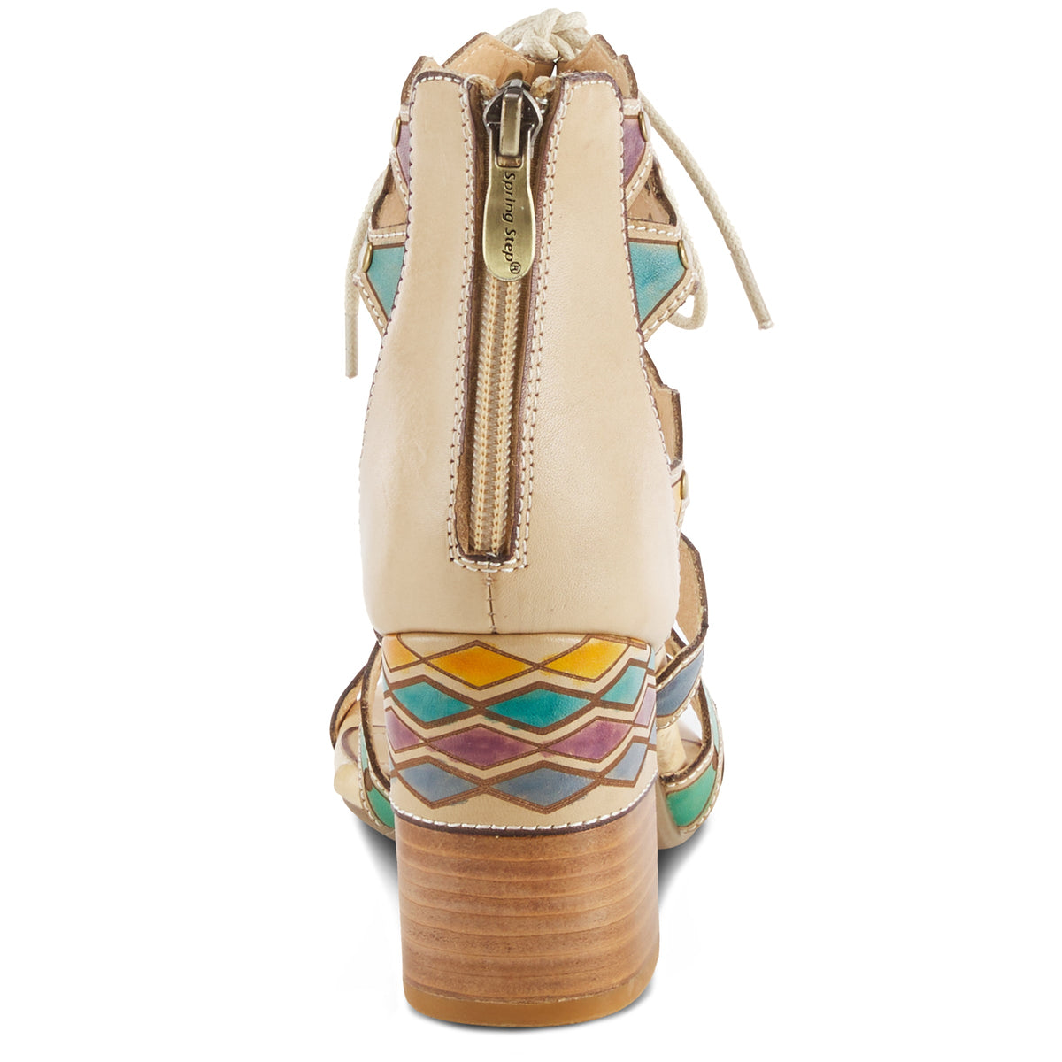 L'Artiste L'ARTISTE ARTDECO SANDALS sandal in black multi with handcrafted leather design