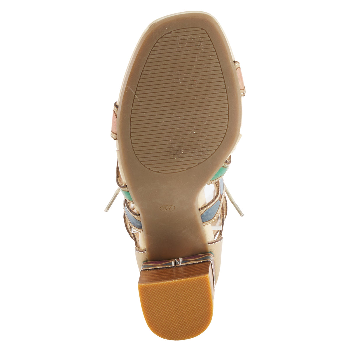L'Artiste L'ARTISTE ARTDECO SANDALS sandal in black multi with handcrafted leather design