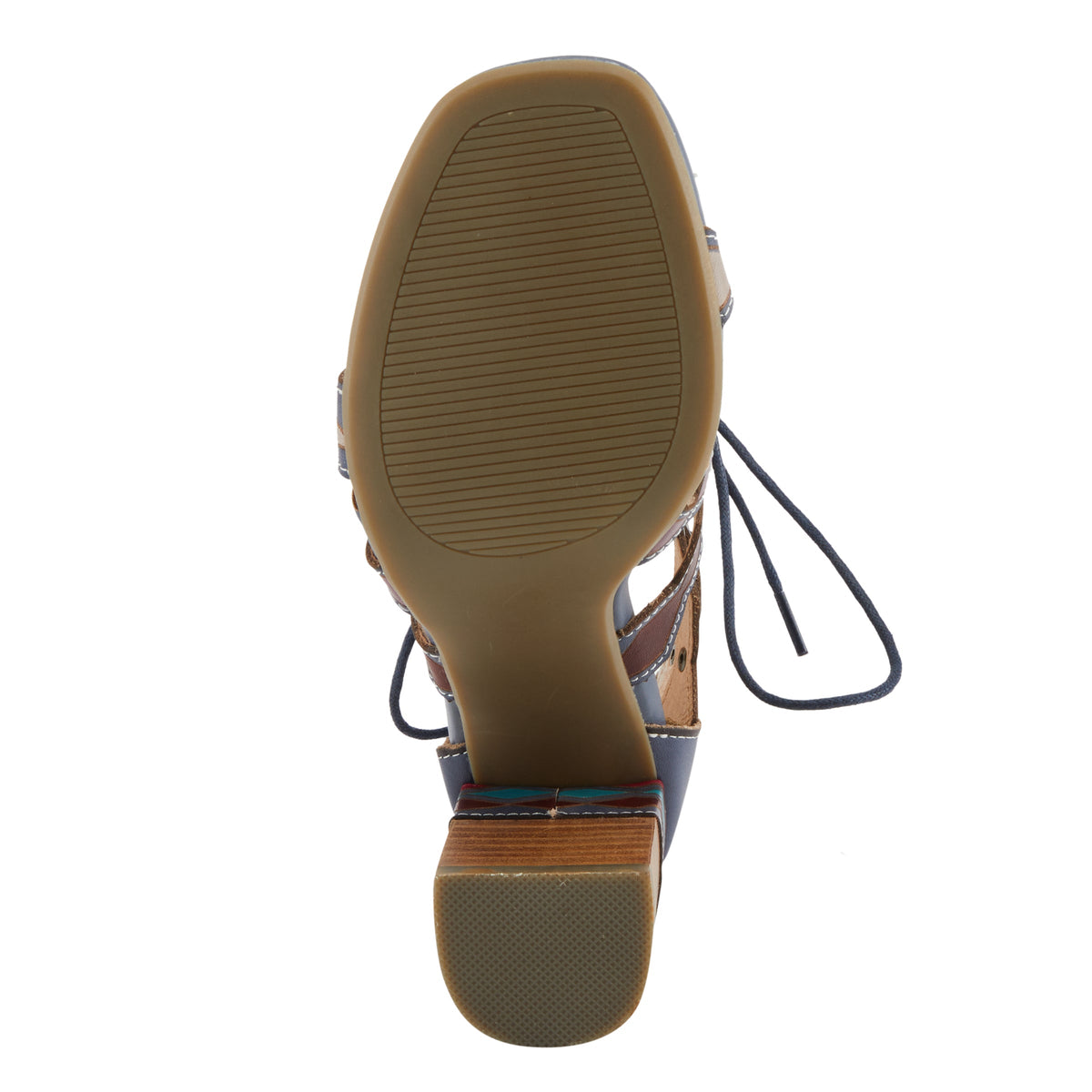 L'Artiste L'ARTISTE ARTDECO SANDALS sandal in beige multi with handcrafted leather design
