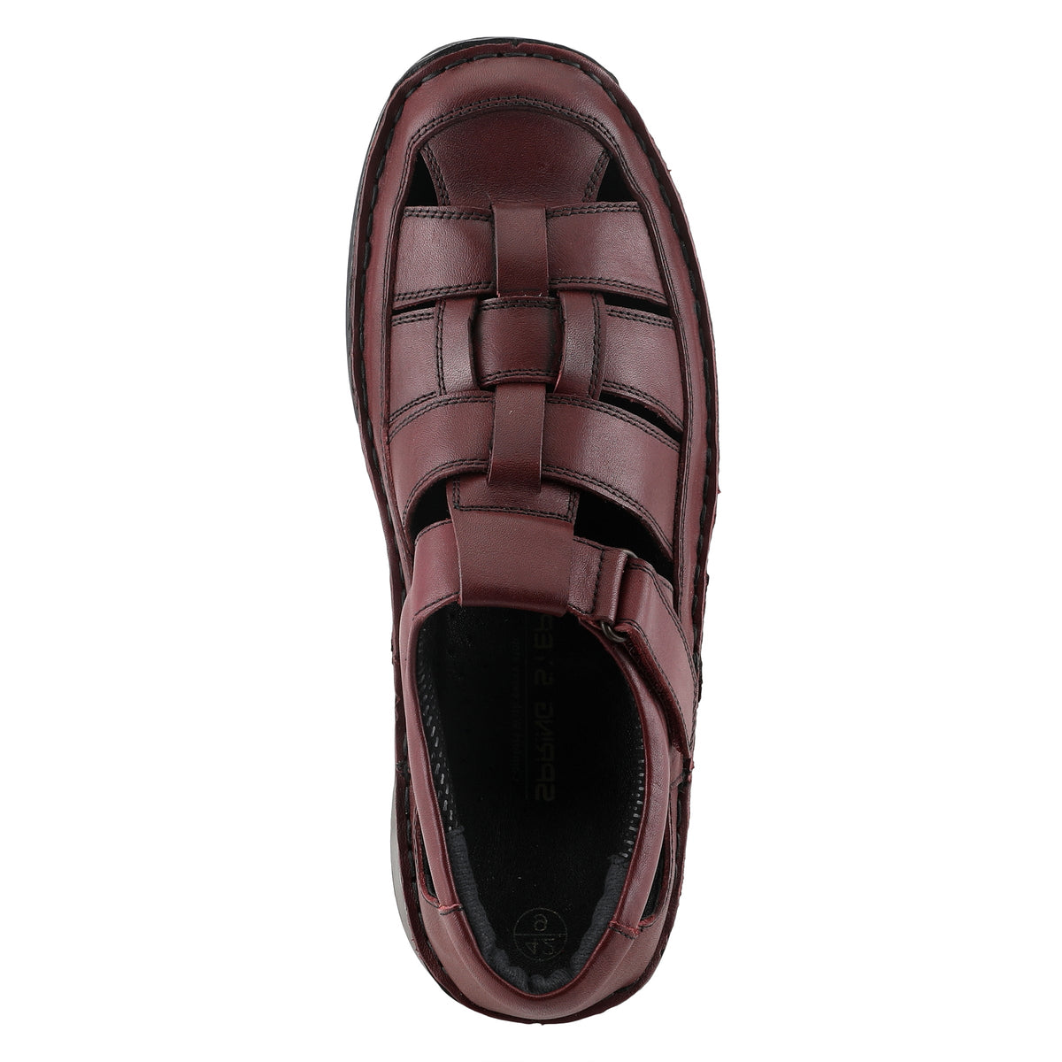Spring Step SPRING STEP MEN ASPENO CLOSED BACK SANDALS sandal in bordeaux with comfortable everyday design