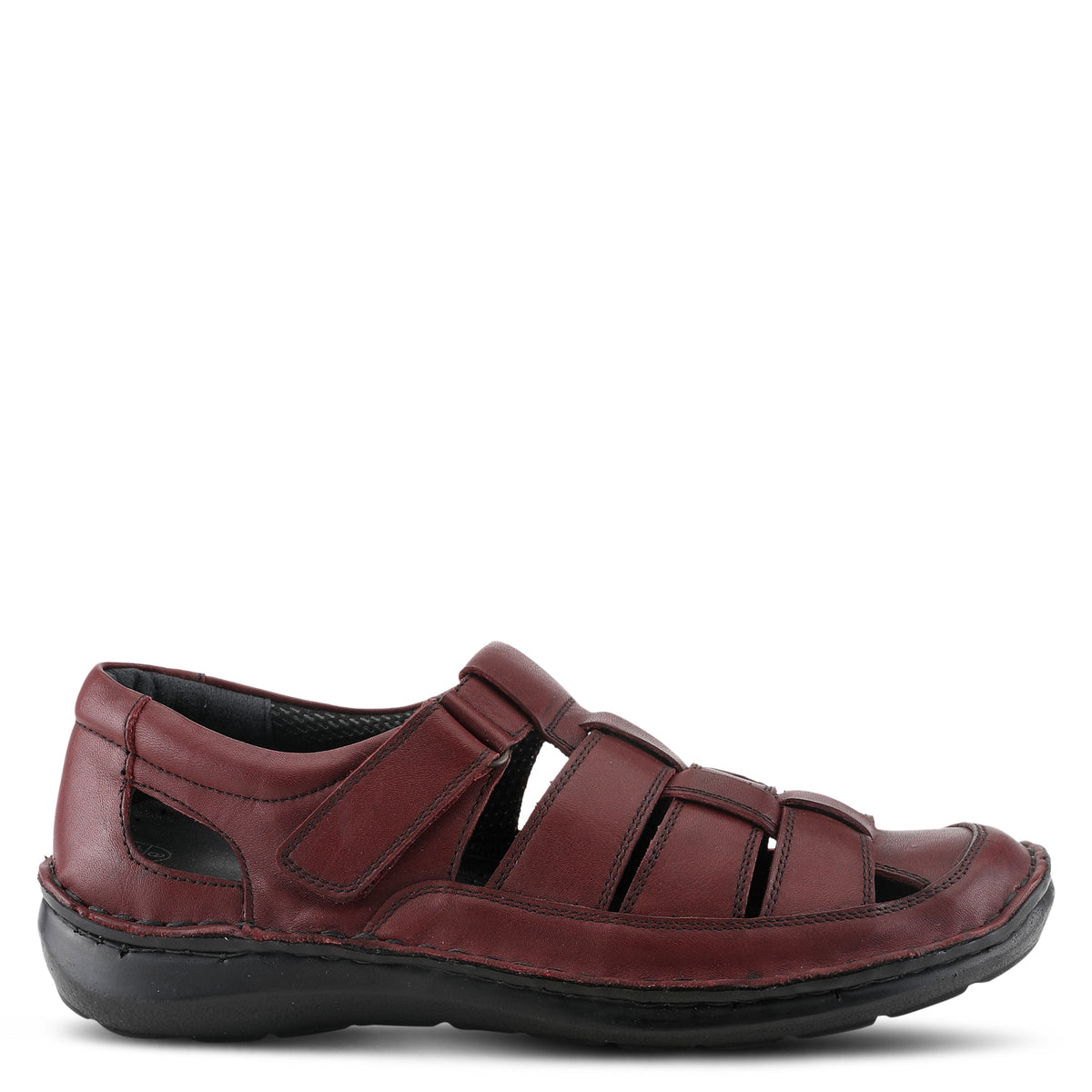 Spring Step SPRING STEP MEN ASPENO CLOSED BACK SANDALS sandal in bordeaux with comfortable everyday design