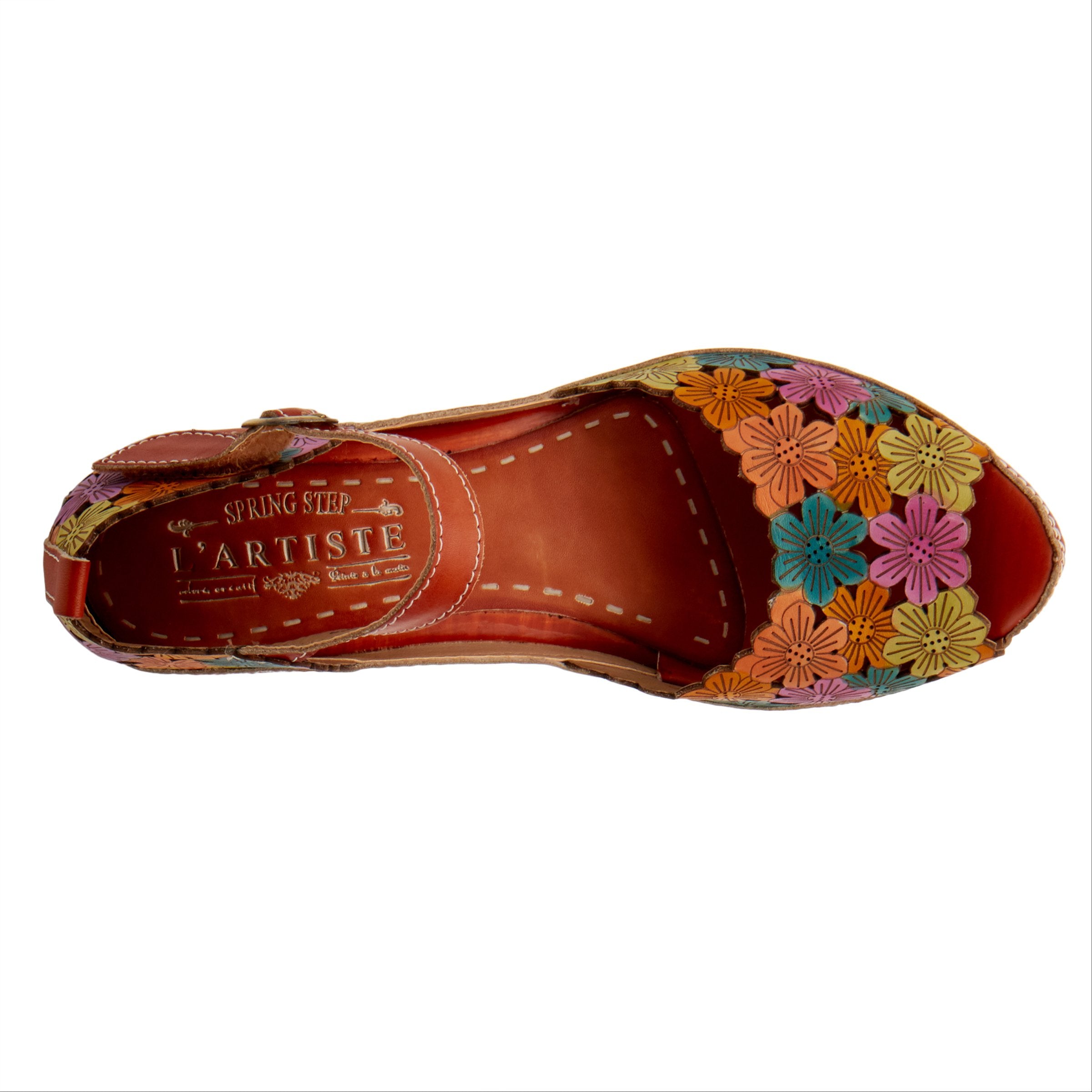 L'Artiste Avnia Ankle Strap block heel Shoes - Spring Step Shoes
