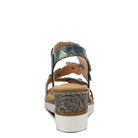 L'Artiste L'Artiste BERYL ANKLE STRAP SANDALS sandal in grey multi with handcrafted leather design