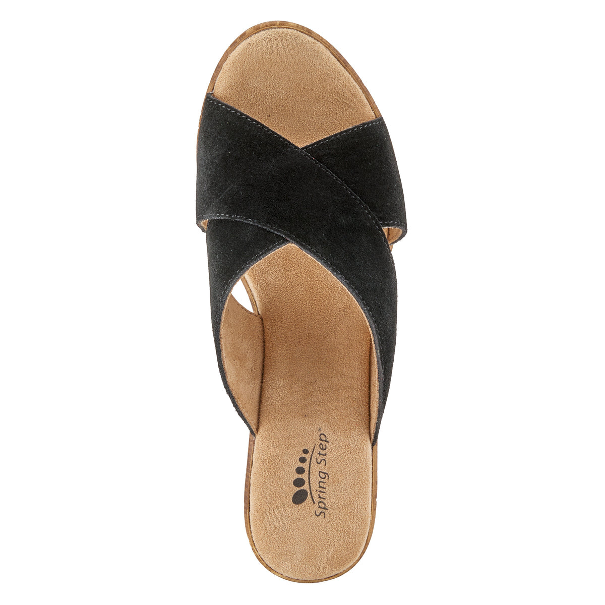 Spring Step SPRING STEP BLANCHAR SANDALS sandal in black suede with comfortable everyday design
