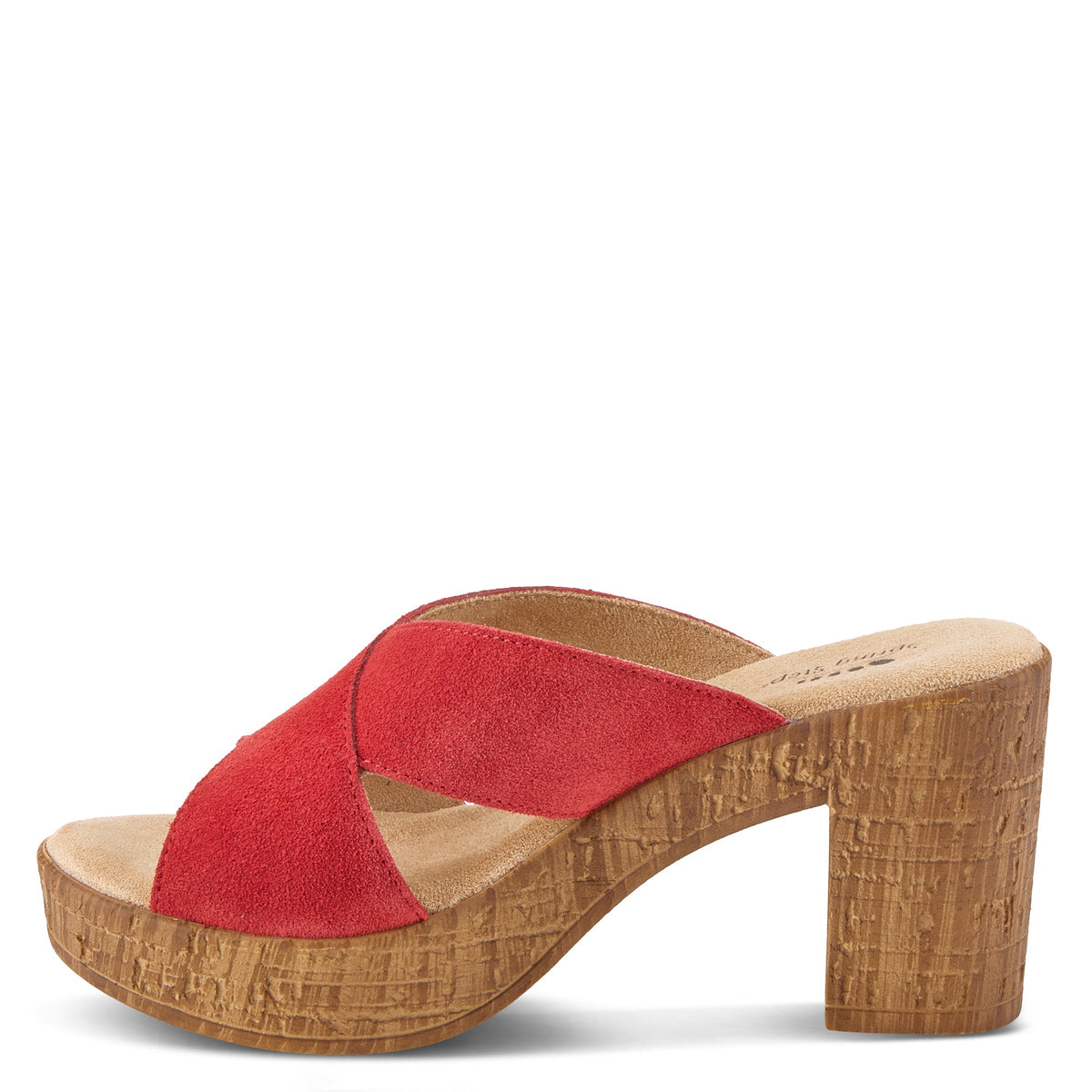 Spring Step SPRING STEP BLANCHAR SANDALS sandal in red suede with comfortable everyday design