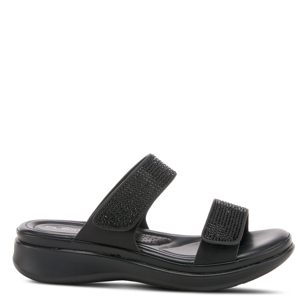 Flexus FLEXUS BLING SLIDE SANDALS sandal in black with flexible sole