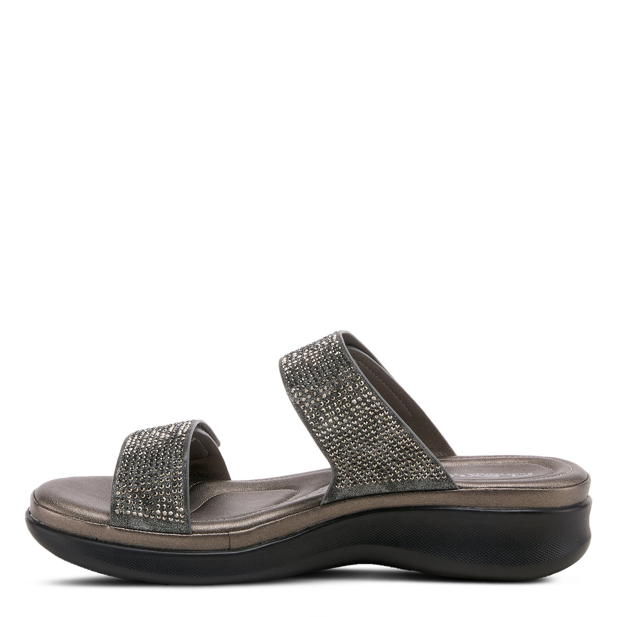 Flexus FLEXUS BLING SLIDE SANDALS sandal in pewter with flexible sole