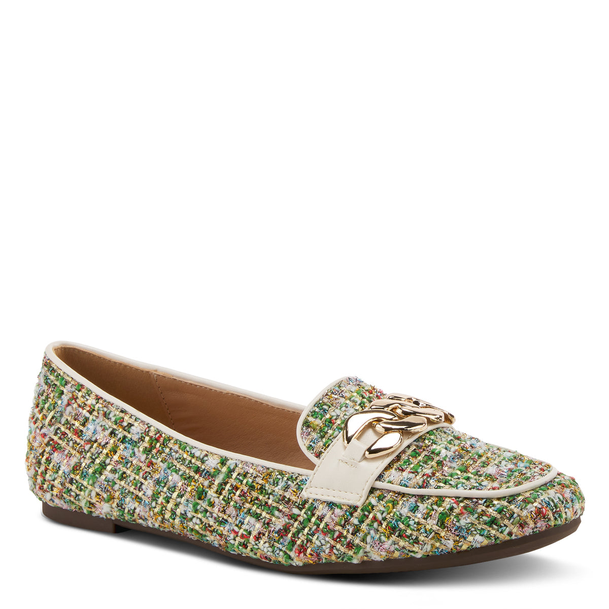 Patrizia PATRIZIA BOUCLE LOAFERS fashion shoe in green multi with stylish fashion design