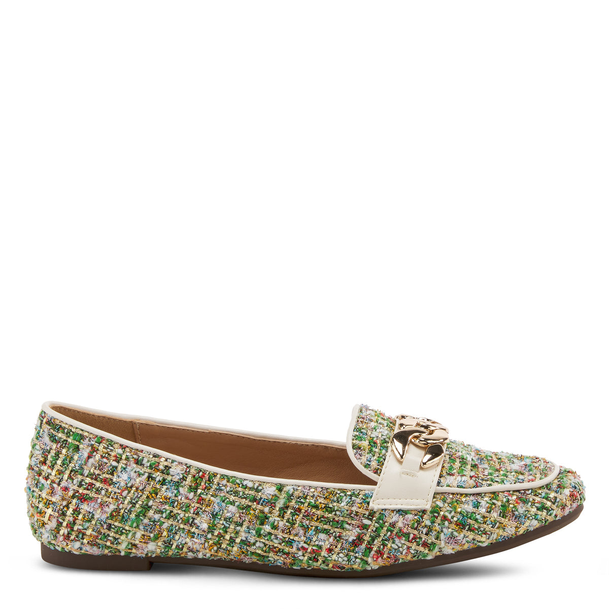 Patrizia PATRIZIA BOUCLE LOAFERS fashion shoe in green multi with stylish fashion design