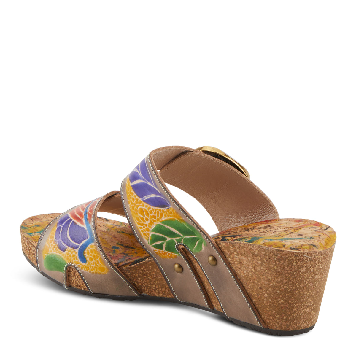 L'Artiste Women's Salira Heeled Sandals- Grey Multi