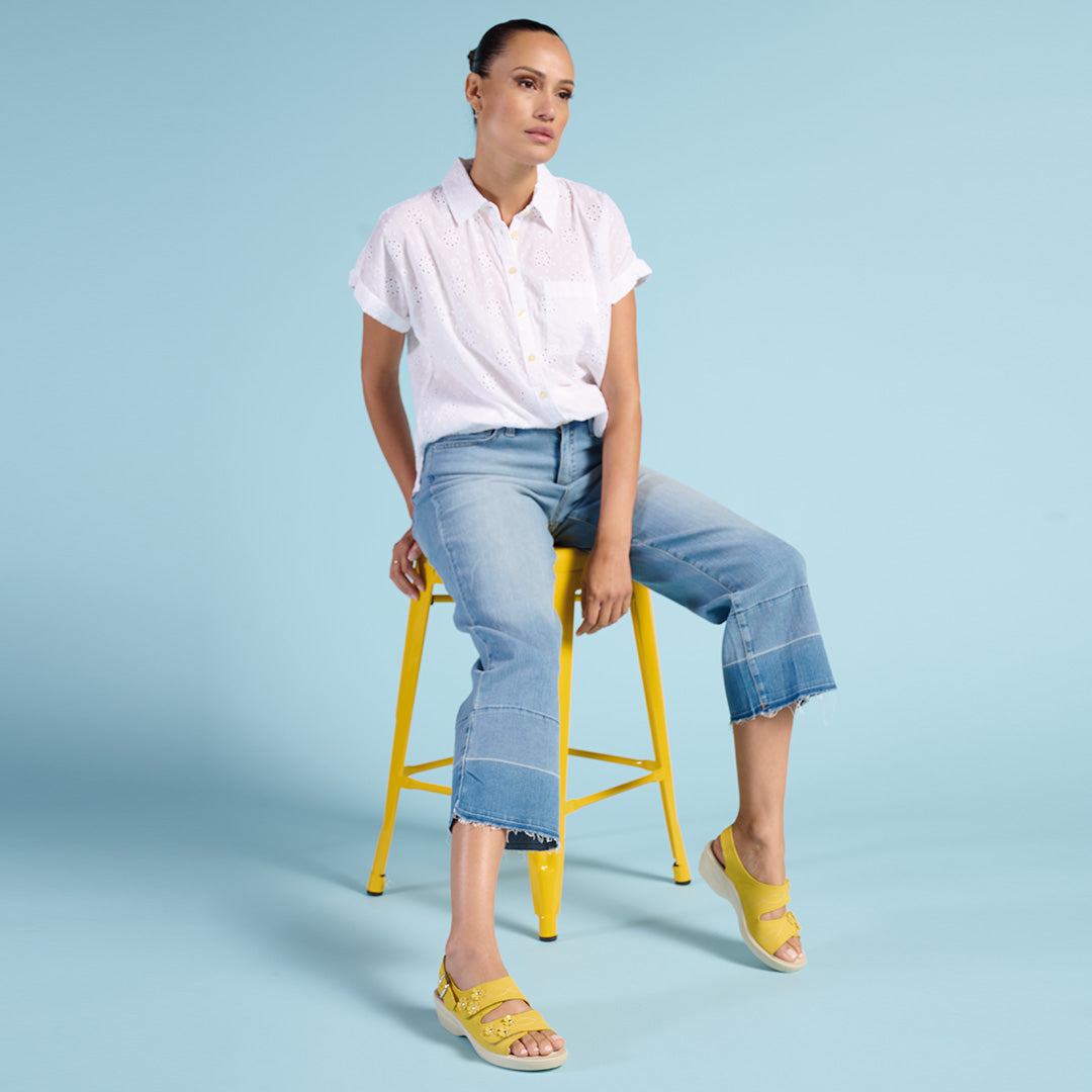 Flexus FLEXUS CERI SANDAL sandal in yellow with flexible sole