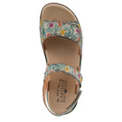 L'Artiste L'ARTISTE CLARA PLATFORM SANDALS sandal in light turquoise with handcrafted leather design