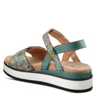 L'Artiste L'ARTISTE CLARA PLATFORM SANDALS sandal in light turquoise with handcrafted leather design
