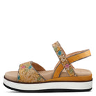 L'Artiste L'ARTISTE CLARA PLATFORM SANDALS sandal in yellow multi with handcrafted leather design