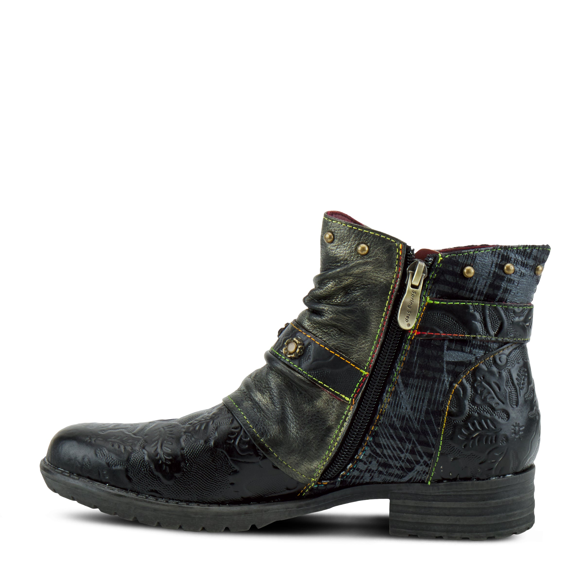 L'Artiste L'Artiste CLAUDINE Boots boot in black with handcrafted leather design