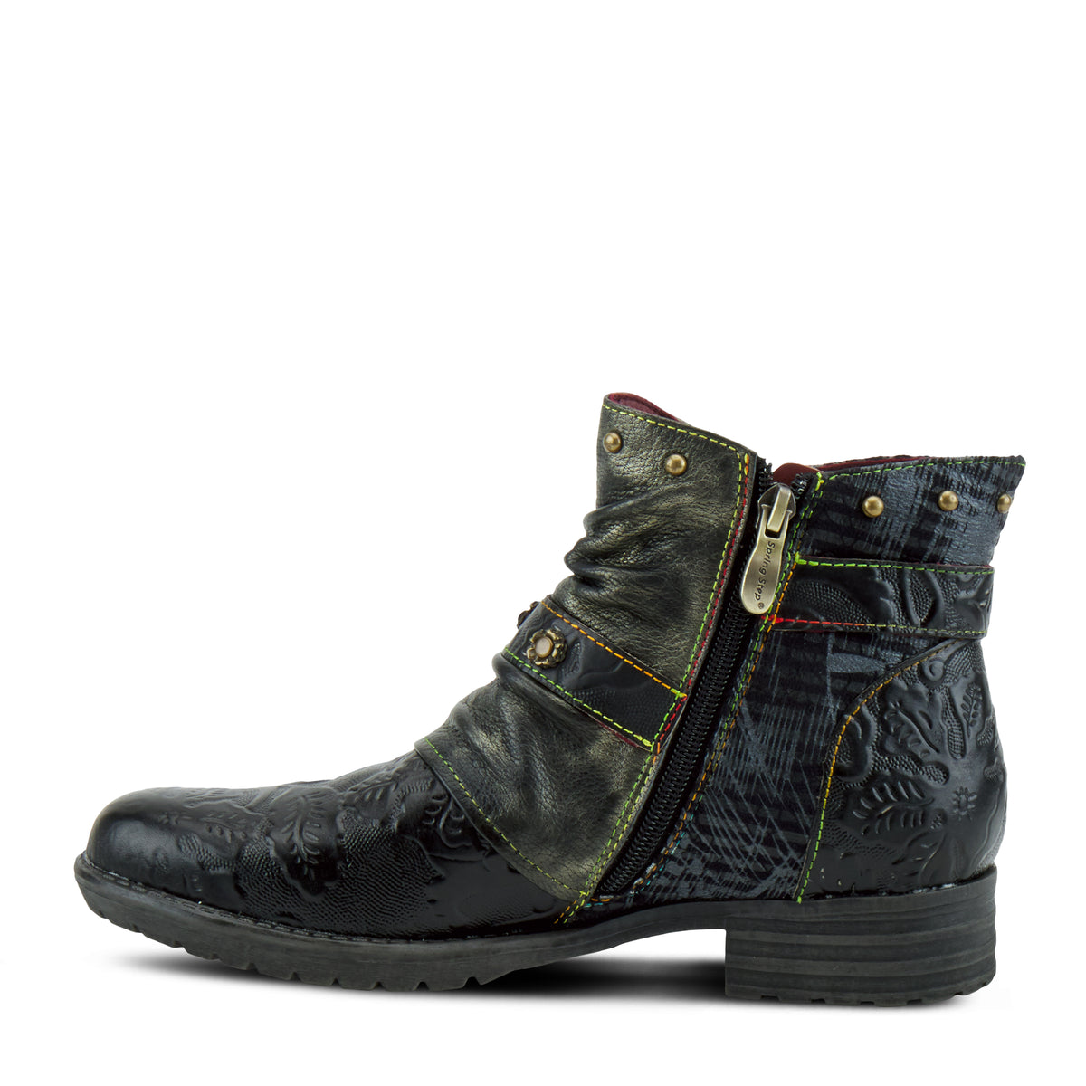 L'Artiste L'Artiste CLAUDINE Boots boot in black with handcrafted leather design