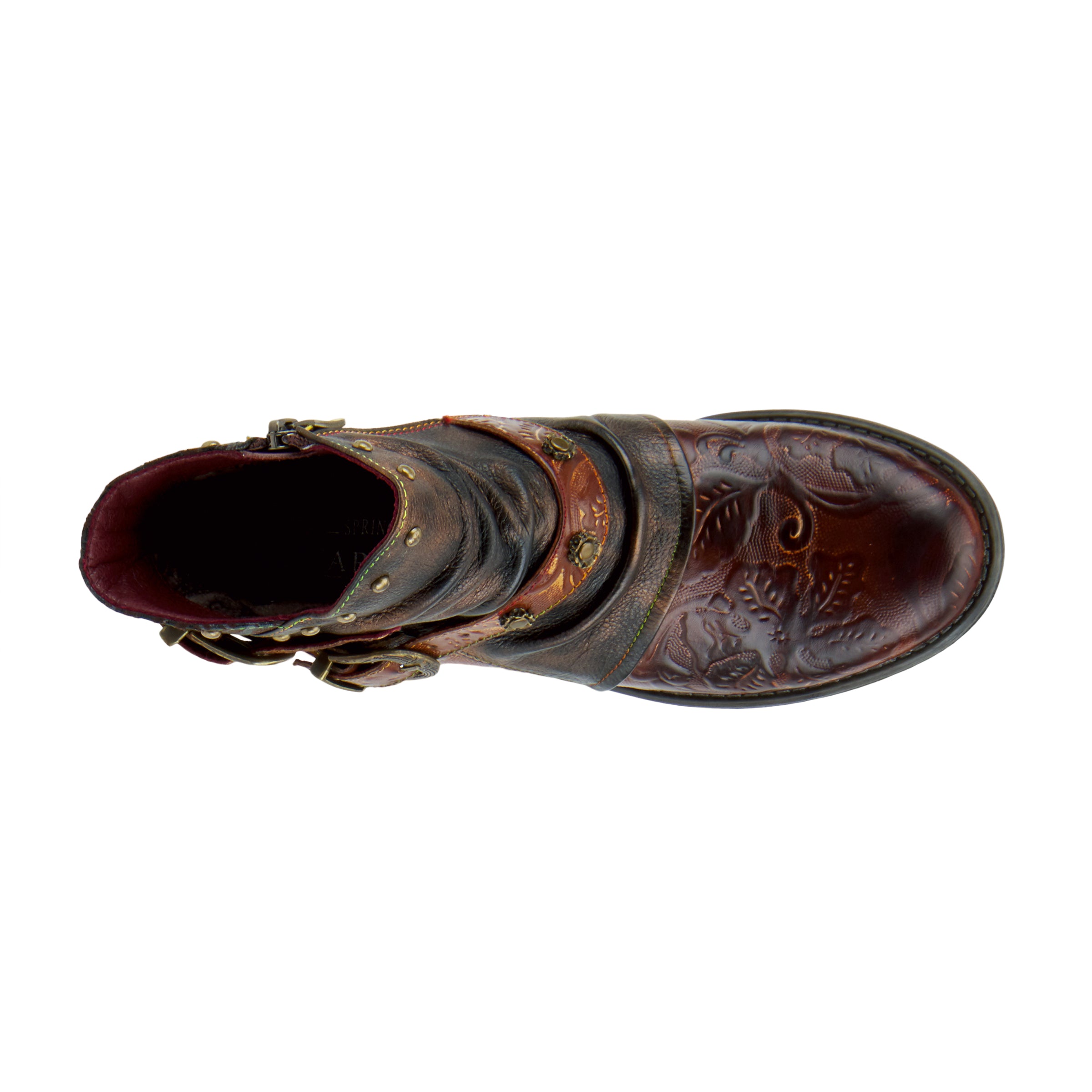 L'Artiste L'Artiste CLAUDINE Boots boot in brown with handcrafted leather design
