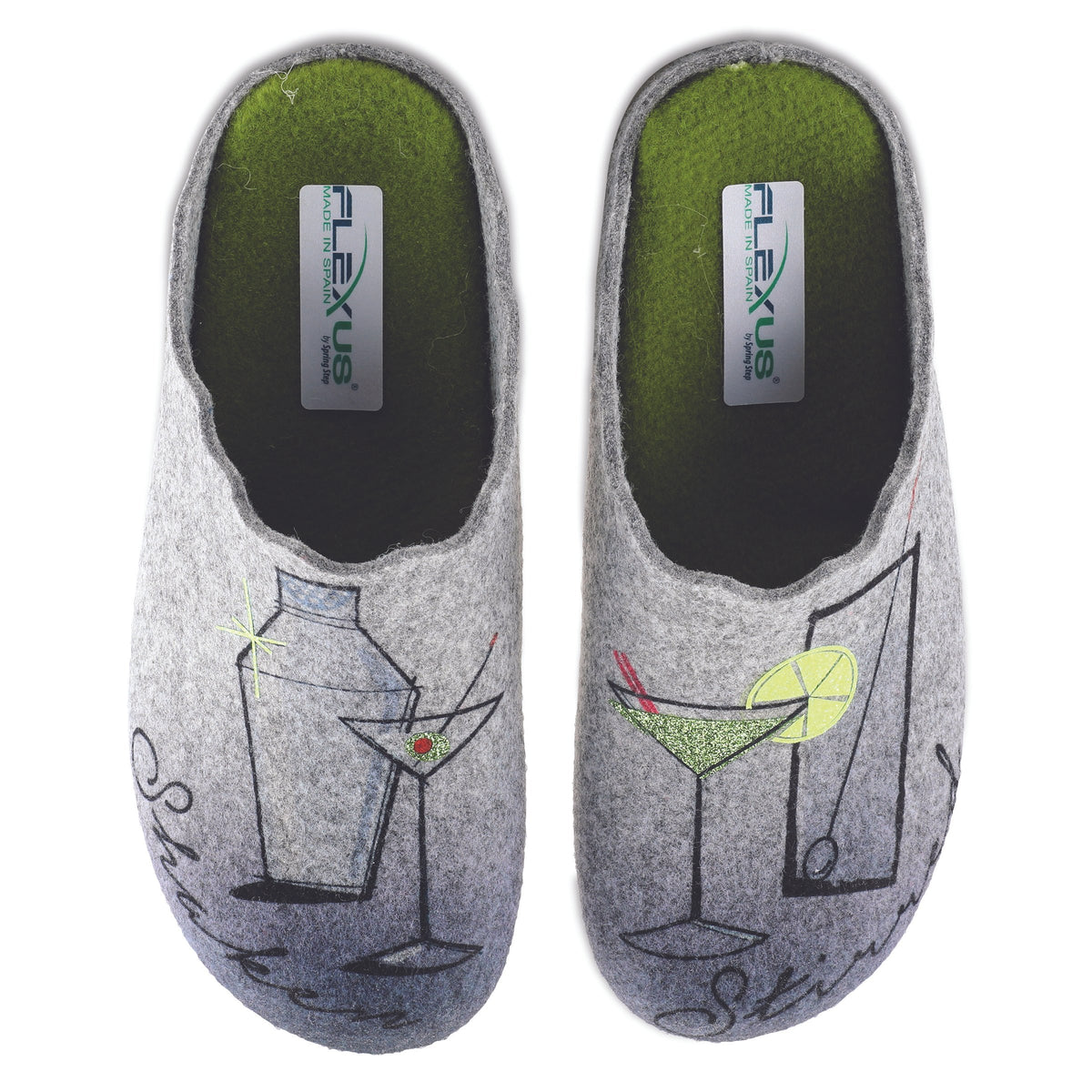 Flexus FLEXUS COCKTAIL SLIPPER comfort shoe in grey with flexible sole