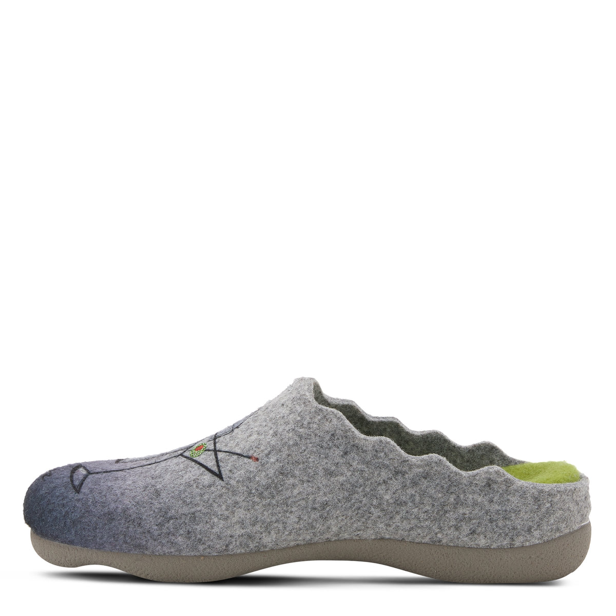Flexus FLEXUS COCKTAIL SLIPPER comfort shoe in grey with flexible sole