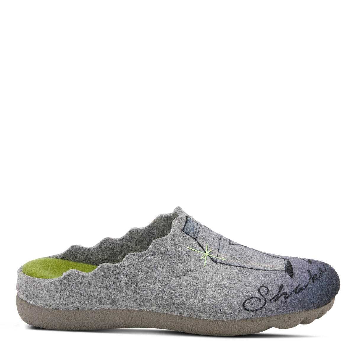Flexus FLEXUS COCKTAIL SLIPPER comfort shoe in grey with flexible sole