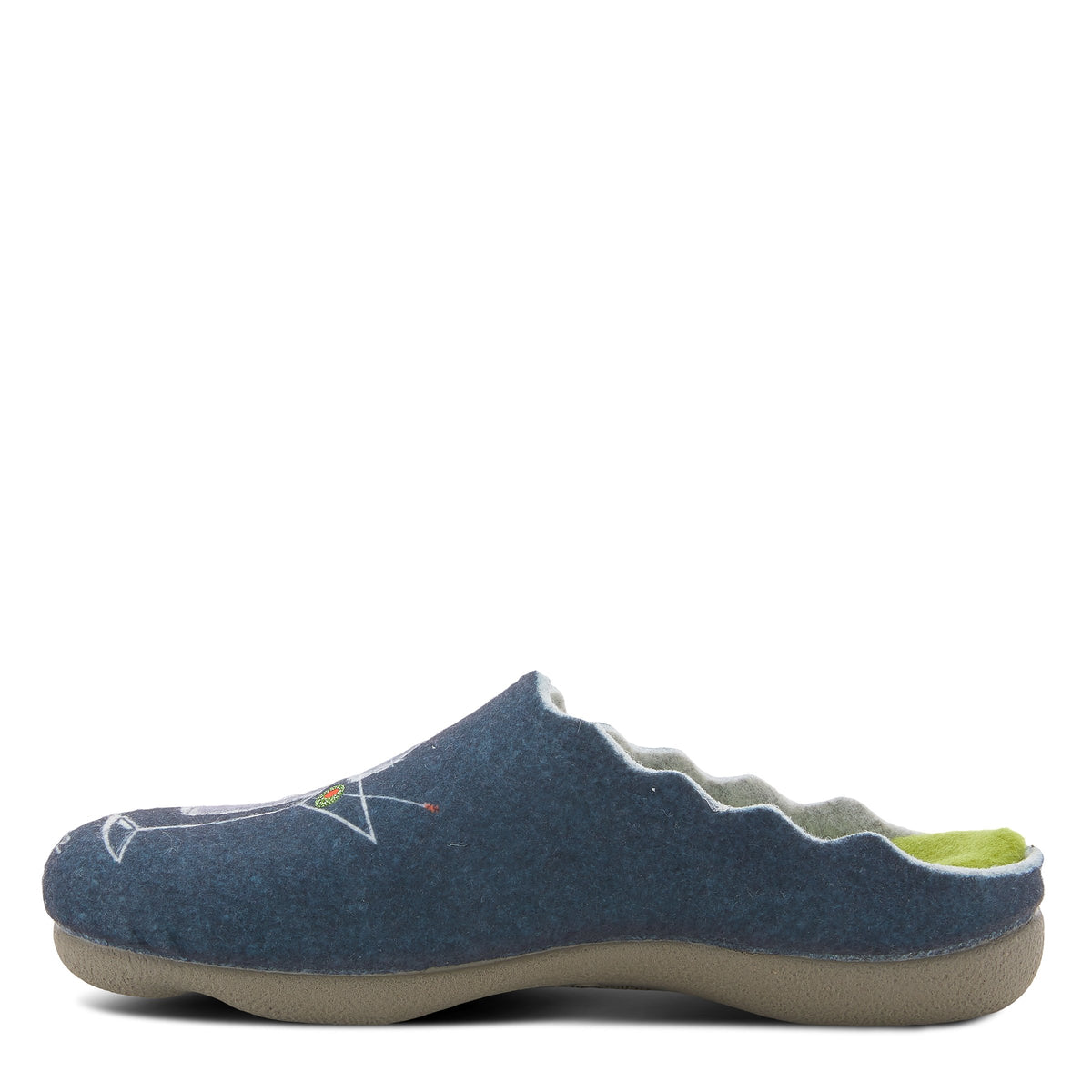 Flexus FLEXUS COCKTAIL SLIPPER comfort shoe in navy with flexible sole