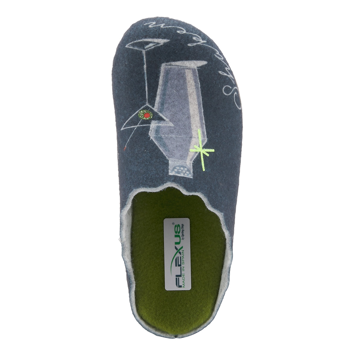 Flexus FLEXUS COCKTAIL SLIPPER comfort shoe in navy with flexible sole