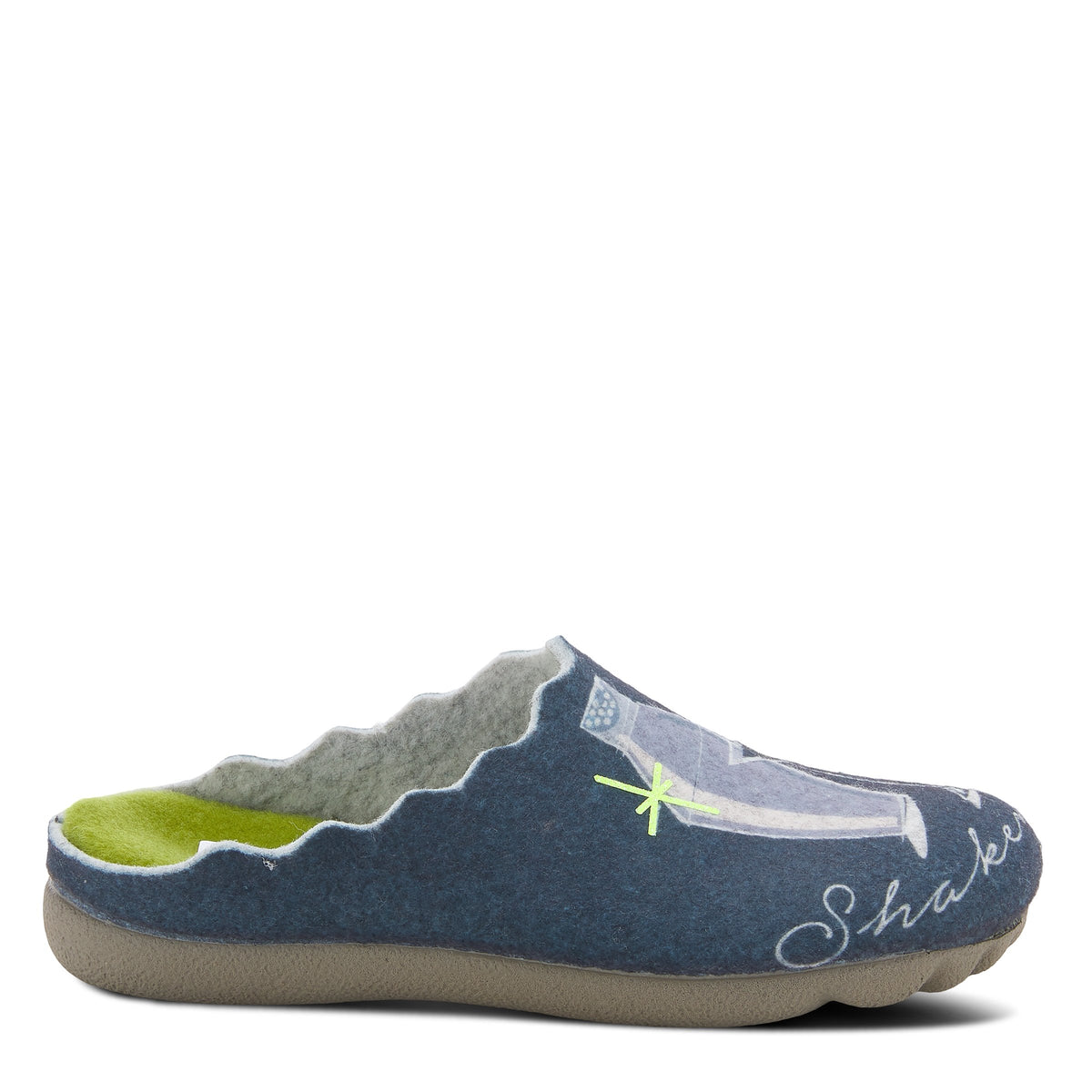 Flexus FLEXUS COCKTAIL SLIPPER comfort shoe in navy with flexible sole