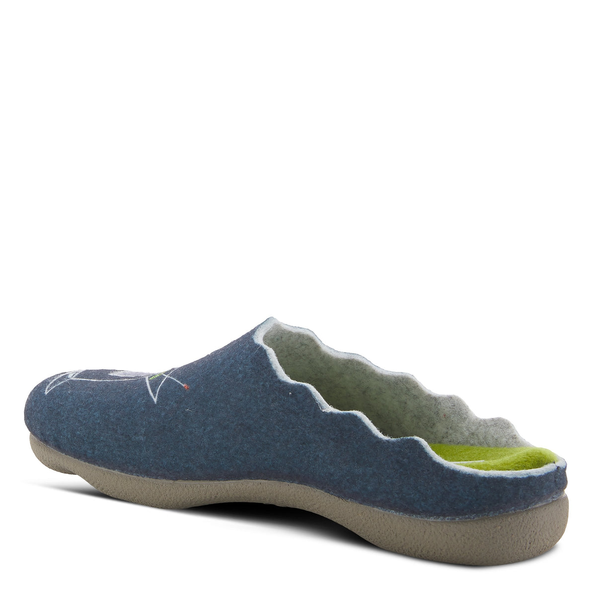 Flexus FLEXUS COCKTAIL SLIPPER comfort shoe in navy with flexible sole