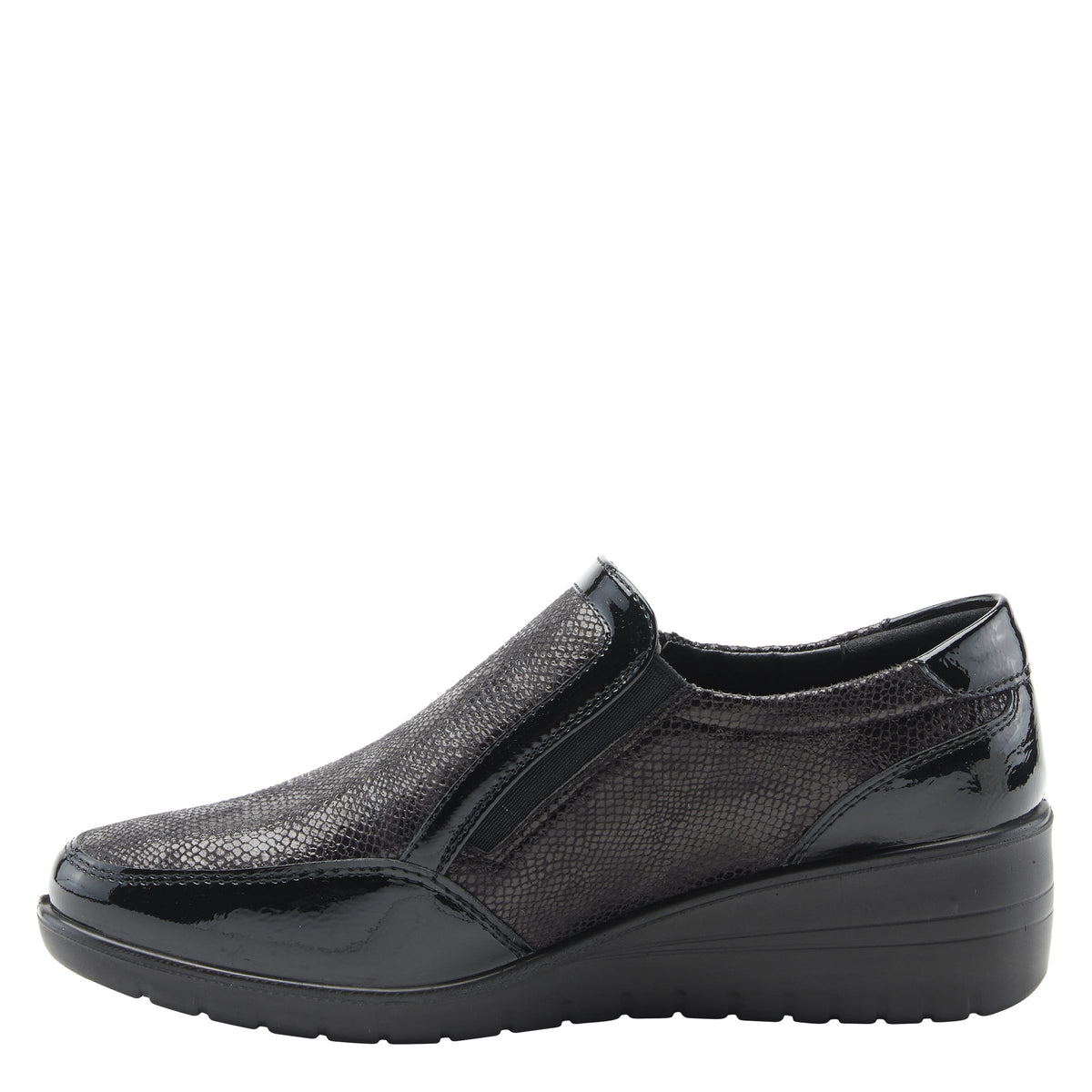 Flexus FLEXUS CONCHA SLIP-ON SHOES comfort shoe in black with flexible sole
