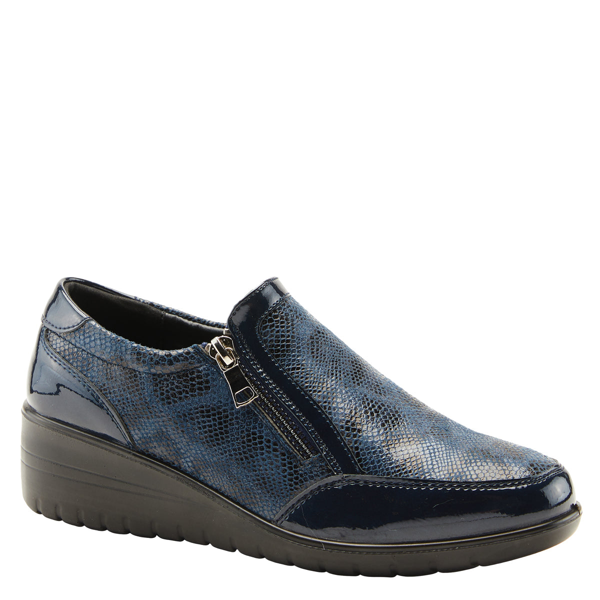 Flexus FLEXUS CONCHA SLIP-ON SHOES comfort shoe in navy with flexible sole